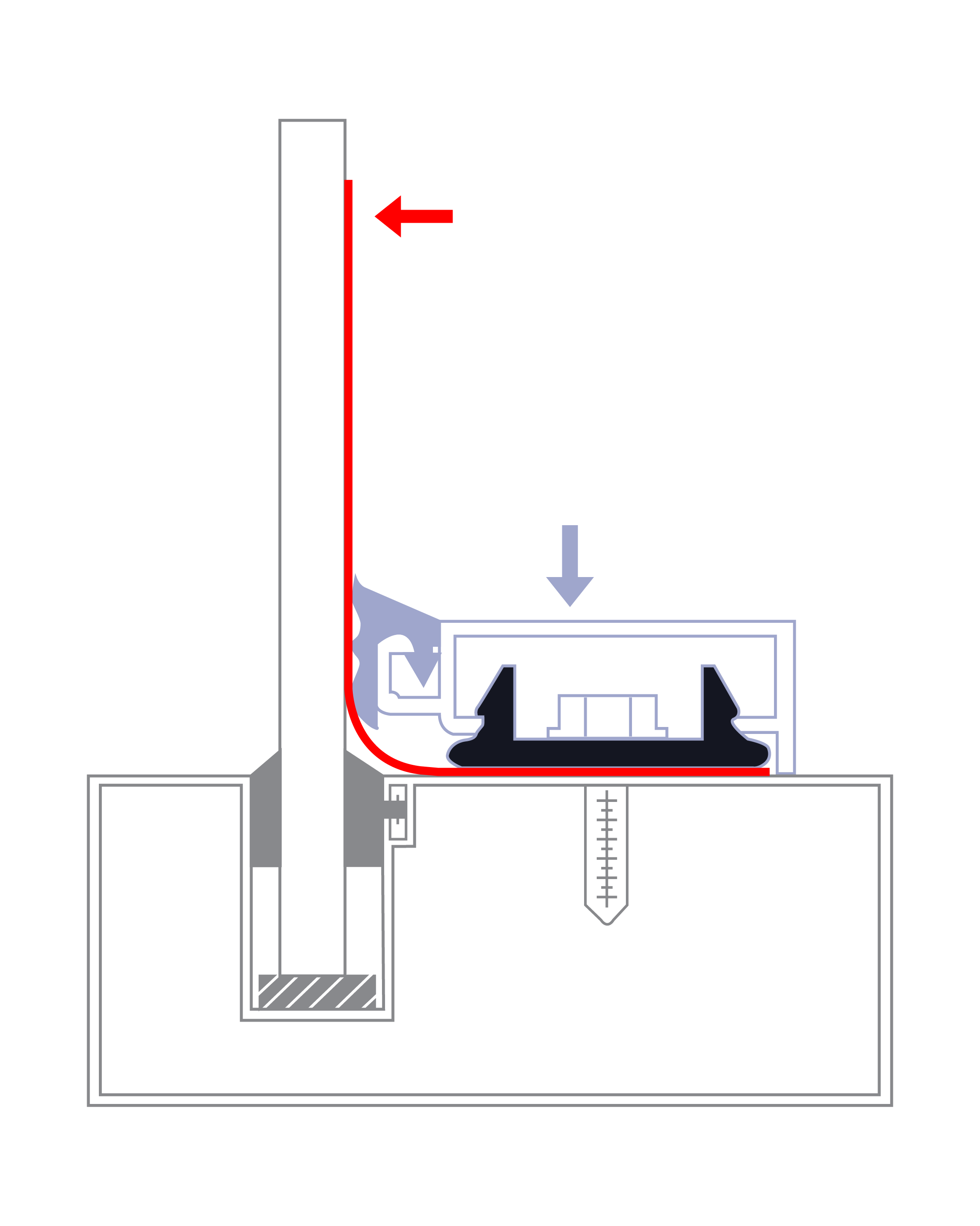 GlassLock mechanical anchor diagram showing mechanical frame anchoring system for security film