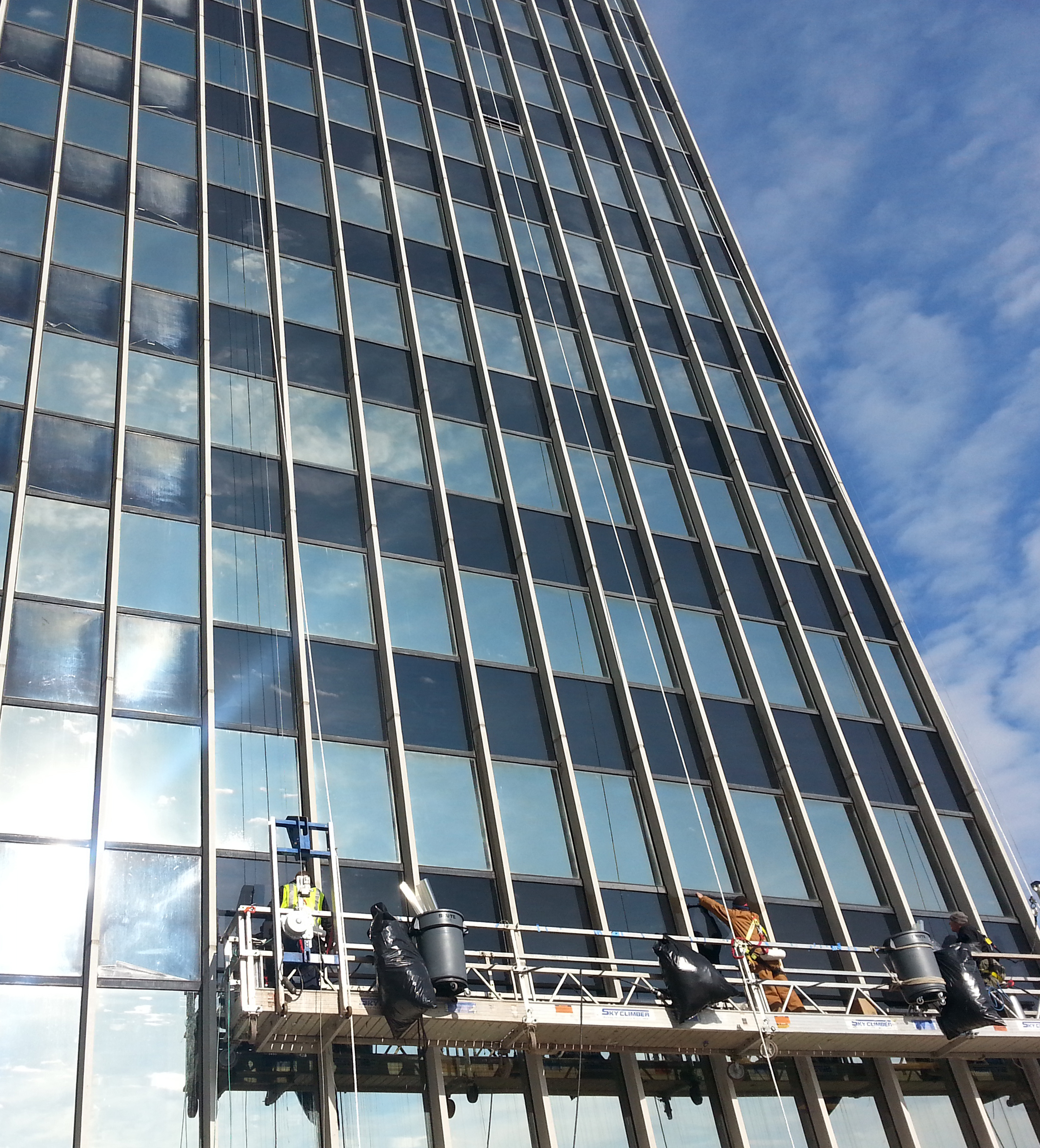 Commercial building with GlassLock solar window film
